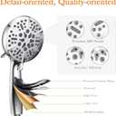 Shower Head with Handheld High Pressure-Full Body Coverage Powerful Rain Showerhead Extra 60" Long Hose and Adjustable Brass Joint Holder- The Perfect Detachable Heads for Bathroom Upgrade