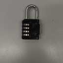 Combination Lock 4 Digit, Resettable Locker Lock,Waterproof Metal Combination Padlock for School Gym Locker, Sports Locker, Fence, Toolbox, Gate and Storage- Easy to Use and Set (Black)