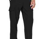 baleaf Men's Hiking Pants Water Resistant Cargo Quick Dry Travel Elastic Waist with Zip Pockets UPF 50+ for Work Running XL