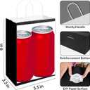 SUNEE 100 Pcs Black Gift Bags with Handles, 5.5x3.3x8 Small Paper Gift Bags Bulk for Small Business, Retail, Merchandise, Grocery and Wedding Birthday Party Favor - Black