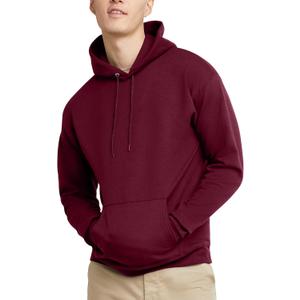 Hanes EcoSmart Hoodie, Midweight Fleece, Pullover Hooded Sweatshirt for Men (Medium, Maroon)