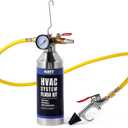 Orion Motor Tech Air Conditioner Flushing Kit, High Performance Flush Tool Set for Cleaning Car AC System with 34 oz Stainless Steel Tank 3.3 ft Nylon Hose 1/4 in Adapter, 150 psi Working Pressure