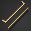 Amerdeco 10 Pack Champagne Bronze Cabinet Pulls 10 Inch(256MM) Hole Centers Kitchen Cabinet Handles Hardware Kitchen Handles for Cabinets Cupboard Handles Drawer Pulls ZH0041