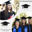 3 x ZEYER Graduation Cap Headband Insert - Secure Fit and Hair-Friendly Cap Upgrade in Black Insert Secures (1 Count (Pack of 1))