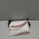 Flutesan 25 Pack 8 x 10 Inch Drawstring Baseball Party Favor Bags Plastic Baseball Snack Goodie Bags Gift Packaging Storage for Birthday Sports Theme Party Supplies