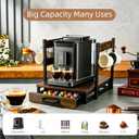 K Cup Holder, 35 Pod Capacity, Coffee Pod Holder Compatible with Keurig, Coffee Station Organizer for Countertop with Cup Rack, Rustic Brown