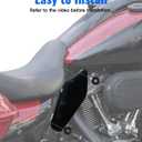 Mid Frame Air Deflector for Harley Touring,Heat Shields Mid-Frame Air Deflector Compatible for Harley Street Glide Road Glide Road King Electra Glide 2009-2023 Accessories (Vivid Black)