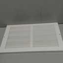 14" x 8" Baseboard Return Air Grille - HVAC Vent Duct Cover - 7/8" Margin Turnback for Flush Fit with Baseboard Work Grill - White [Outer Dimensions: 15.75" W x 9.75" H]
