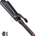 Curling Iron 2 Inch, 2 inch Curling Irons Ceramic Barrel with Argan Oil Infused, Large Barrel Curling Iron for Long Hair, 14 Heat Settings (Pink)