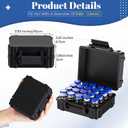 Qinyoung 20 Slot 3ml Peptide Vial Case for Fridge & Freezer Storage Hard Protector for Insulin Vials Travel Organizer with Secure Latch