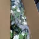 5FT Artificial Camellia Tree, Artificial Plants Outdoor Faux Floral Plant in Cement Pot Fake Silk Camellia Tree Plants for Home House Living Room Office Decor