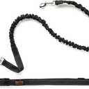 Mighty Paw Hands Free Dog Leash | Bungee Waist Leash for Dog Walking. Pet Running Hands Free Tether for Large, Medium & Small Breeds. Pet Waist Belt (36" - 48") Up to 150 lbs - Black (48" (Most Popular))