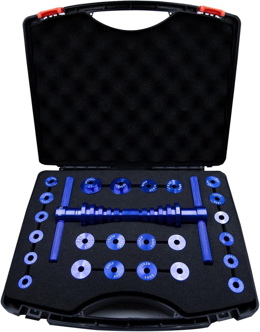 Bike Bearing Press Kit, ROWYOU Bicycle Bearing Press Set Include 35 Bearing Adapters & Bike Headset Press Tool & Carry Case, Heavy Duty Bike tool for Wheels/Hub BB Axis Turning Point Tool