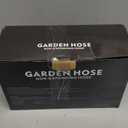 Non-Expandable Garden Hose 100feet, Flexible Water Hose with 10 Function Hose Nozzle, Lightweight, Tangle Free, Rust Proof for Yard (Black)