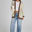 Cakulo Womens Oversized Chunky Cardigan Sweaters Open Front Long Cardigans Fall Coatigan 2025 Knit Sweater Coats