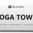 Eunzel Hot Yoga Towel Non-Slip Yoga Mat Towel Ultra-Absorbent Microfiber Towel for Hot Yoga, PilatesBikram and Workout 26.5"x 72" (Navy/ Orange)