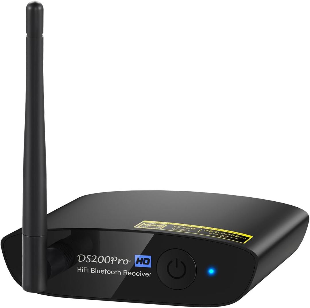 1Mii DS200Pro Bluetooth 5.3 Receiver for Home Stereo, HiFi Wireless Audio Adapter with LDAC, Built-in DAC, Long Range, Optical & RCA Outputs