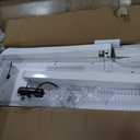 JOY worker Small Electric Standing Desk, 35" x 25" Height Adjustable Desk with Built-in Monitor Stand & Storage Drawer, White Sit Stand Table with 2 Hooks for Home Office