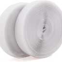 Sew on Hook and Loop Tape 5/8 Inch Wide,16.4 Feet Non-Adhesive Back White Hook and Loop Strips Sewing Fastening Tape Fabric Fastener Sewing Hook Loop Non Adhesive Interlocking Tape