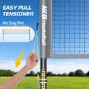 Haokelball Outdoor Badminton Net Set with Anti-Sag Winch System - 20ft Badminton Net, 4 Rackets, 3 Shuttlecocks & Carry Bag, Badminton Set for Backyard, Grass, Beach, Holiday Games