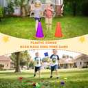 CWLAKON 53PCS Carnival Outdoor Games Combo Set, Hopper Balls for Kids, Ring Toss, Bean Bags, Easter Games Egg Spoon Relay Race, Outside Yard Backyard Field Day Birthday Party Family Reunion Game
