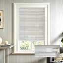 No Tools No Drill 1" Cordless Mini Blinds, Horizontal Light Filtering Blind, Vinyl Blinds for Indoor Windows 21.5" W x 36" H, White.