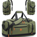 Gym Bag for Men and Women with Shoe & Laptop Compartment, 3-in-1 Sports Travel Duffel Bag Anti-Theft Weekender Carry-On Backpack for Airplane & Workout, Overnight Travel Bag,35L (Green, Medium)