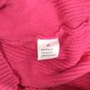 Womens Turtleneck Oversized Cable Knit Sweaters 2025 Fall Winter Trendy Work Casual Pullover Cozy Warm Long Sleeve Knit Tops (Medium, Hot Pink)