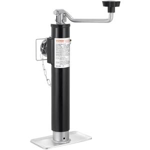 VEVOR Trailer Jack, 2000 lbs Dynamic Load Capacity, Weld-on Pipe-Mount Swivel, 10" Lift Stand with Handle for RV, Horse, Utility, and Yacht Trailers