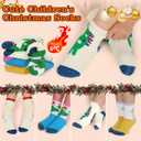 4-Pairs Merino Wool Socks for Kids - Animal Dinosaur Winter Warm Thickened Thermal Socks For Boys, Toddlers, Children (3-5T)
