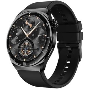 AMOLED Smart Watches for Men Women Fitness Tracker Watch Smartwatch for Android Phones/iPhone Compatible 1.43" HD Mens Watch with SOS ChatGpt AI Voice Heart Rate Sleep Female Cycle IP68 Waterproof