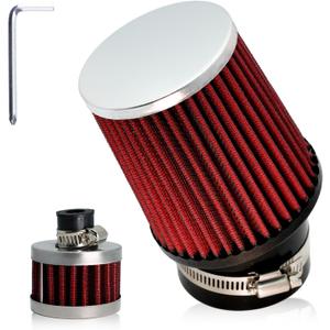 JMCHstore High Performance Air Filter Cleaner Kit for Predator 212cc 79cc Coleman CT200U CT100U KT196 196cc 6.5 Hp Engine Mini Bike Go Kart GX160 GX200 GX390 420cc Motor Powersports Parts (Rage Red)