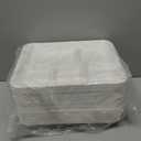 ECOLipak 100% Compostable 5 Compartment Plates, 125 Pack Disposable Paper Plates, Heavy-Duty Biodegradable Sugarcane Plates, Eco-Friendly School Lunch Trays (10.25 x 8.25 inch White 125pk)