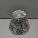 GO&SO 9 Inch Farmhouse Pleated Lamp Shades Set of 2 Small Floral- Soft Green Textured Fabric Crinkle Lamp Shade Replacement,5"9"6.4"(Spider) Bell Printed Lampshade for Table/Wall Lamp Cafe Decor