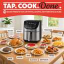 Gourmia Air Fryer - 8 Qt Extra Large Capacity, FryForce360, Digital Display with 12 Presets, Roast, Bake, Broil, Dehydrate, Dishwasher Safe Accessories, Stainless Steel