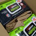 Crocodile Cloth PowerSCRUB Cleaning Wipes 480 Count (6 Packs of 80 Count) Dual-Surface Cloths, Heavy-Duty, Moist, Absorbent, & Disposable - Safe on Skin & Multiple Surfaces - 15" x 10" XL Wipes