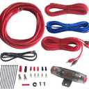 RonDexy True 8 Gauge Car Audio Cable Amp Wiring Kit- 2 Channel CCA Power Cable Amplifier Install Wiring Kit 17ft Power Wire RD04AK8