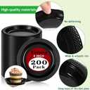 200pcs Heavy Duty Round Dinner Party Plates - Disposable Black Plastic Plates for Birthday Party, Buffet, Travel, Picnic