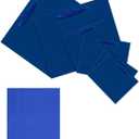 qiqee 10PCS Nordic Blue Gift Bags with Ribbon Handles Mulit Assorted Sizes Gift Wide Bags (2pcs Large 13", 4pcs Medium 9.6", 4pcs Small 6.3"22pcs Tissue Paper)