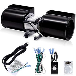 GFK160 GFK-160A Fireplace Blower Fan Kit for Quadrafire, Heat N Glo 6000CLX SL-550TR, Hearth and Home DV3732 DV3732-B, Heatilator, Fasco, Superior, GTI, Jakel, Royal, Nordica, Regency, Rotom Fireplace