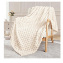 Exclusivo Mezcla Extra Large Fleece Throw Blanket for Couch,  Inches Stylish Jacquard Soft Throw Blanket, Fuzzy Cozy Lightweight for All