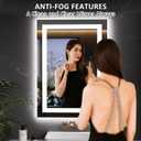 LOAAO 20"x28" LED Mirror for Bathroom, Lighted Bathroom Mirror with Lights, Anti-Fog, Dimmable, Memory Function, Clear Reflection