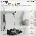 DOXOLOGY Black Marble Soap Dish Bathroom Organizer - Resin Soap Dish with Rectangular Design 3.7" L x 2.8" W - Self Draining Soap Dishes Keeps Countertop Neat - Marble Look Soap Tray for Sink