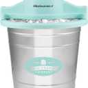 Elite Gourmet EIM-308L 4 Qt. Electric Motorized Maker Ice & Rock Salt, 4Qt. Freezing Canister, Creamy Ice Cream, Gelato, Frozen Yogurt, or Sorbet, Recipe Booklet, 4 Quart, Mint