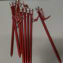 Tent Stakes Pegs 9 inch, Lightweight Aluminum Alloy Tent Canopy Nail for Outdoor Camping, Hiking, Picnic Blanket, Beach Mat, Yard Fence 8 Pack (Red)