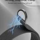 Sleek Elegant Magnetic Strap Compatible with Apple Watch Band 41/40/38/42/44/45/46/49mm for Women Stainless Steel Strap with X-Shaped Clasp for iWatch 10/9/8/7/6/5/4/3/2/1/Ultra(1/2) (Black)