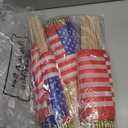 Shimeyao Small American Flags on Stick 8 x 12 Inch Mini US Flags Wooden Stick Bulk for 250th Anniversary Lawn Yard 4th of July Decorations Independence Memorial Day Patriotic Party