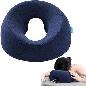 Face Down Pillow, Massage Headrest for Bed, Massage Face Cradle for Bed, BBL Pillow After Surgery Post Eye Surgery Vitrectomy Recovery (Navy Pro)
