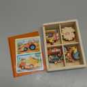 B. toys  Wooden Puzzle Set  Car Carrier, Loader, Excavator, Dump Truck  12 Pieces Jigsaw Puzzles for Kids  3+ Years Pack o' Puzzles  Trucks