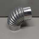 Hicarer 1 Pcs 4 Inch 90 Degree Galvanized Dryer Elbow Vent Tube Connector Adjustable Dryer Vent Elbow Connector for 4" HVAC Duct Pipe Hose Ductwork